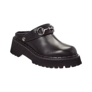 Gucci Horsebit Leather Mule, Black